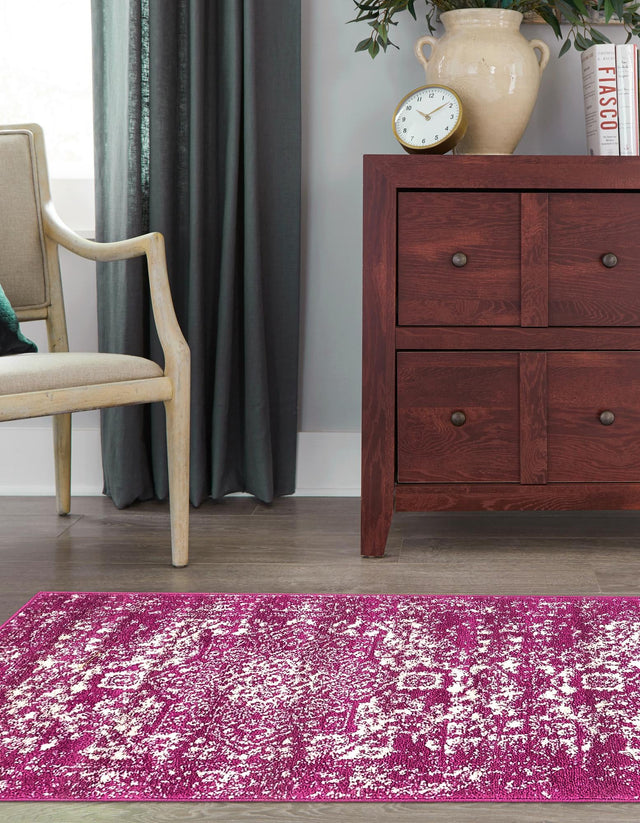 Purple 2' x 8' Richmond Runner Area Rug Vintage Distressed Look Traditional Design Carpet for Unique Home Interior Design for Sale at Rug Engine