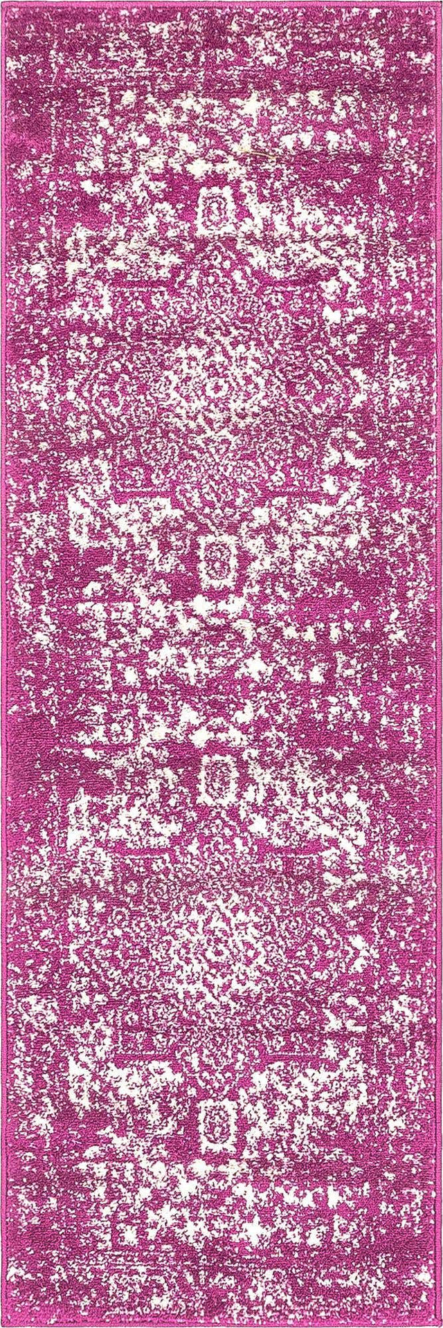 Purple 2' x 6' 1 Richmond Runner Area Rug Vintage Distressed Look Traditional Design Carpet for Unique Home Interior Design for Sale at Rug Engine