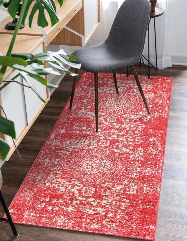 Pink 2' x 8' Richmond Runner Area Rug Vintage Distressed Look Traditional Design Carpet for Unique Home Interior Design for Sale at Rug Engine
