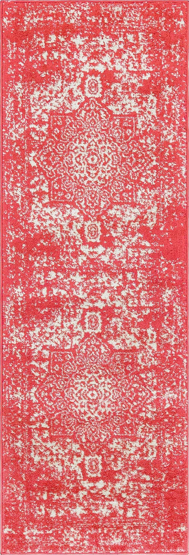 Pink 2' x 6' 1 Richmond Runner Area Rug Vintage Distressed Look Traditional Design Carpet for Unique Home Interior Design for Sale at Rug Engine