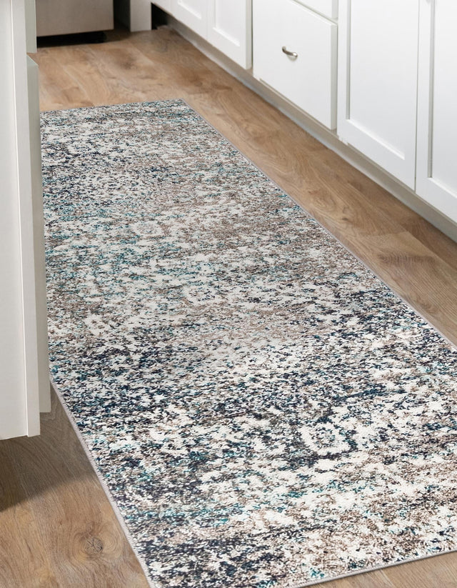 Gray 2' 7 x 12' Richmond Runner Area Rug Vintage Distressed Look Traditional Design Carpet for Unique Home Interior Design for Sale at Rug Engine