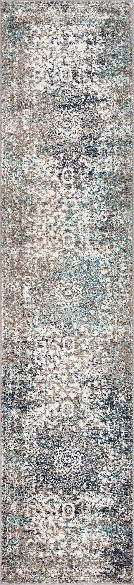 Gray 2' 7 x 12' Richmond Runner Area Rug Vintage Distressed Look Traditional Design Carpet for Unique Home Interior Design for Sale at Rug Engine