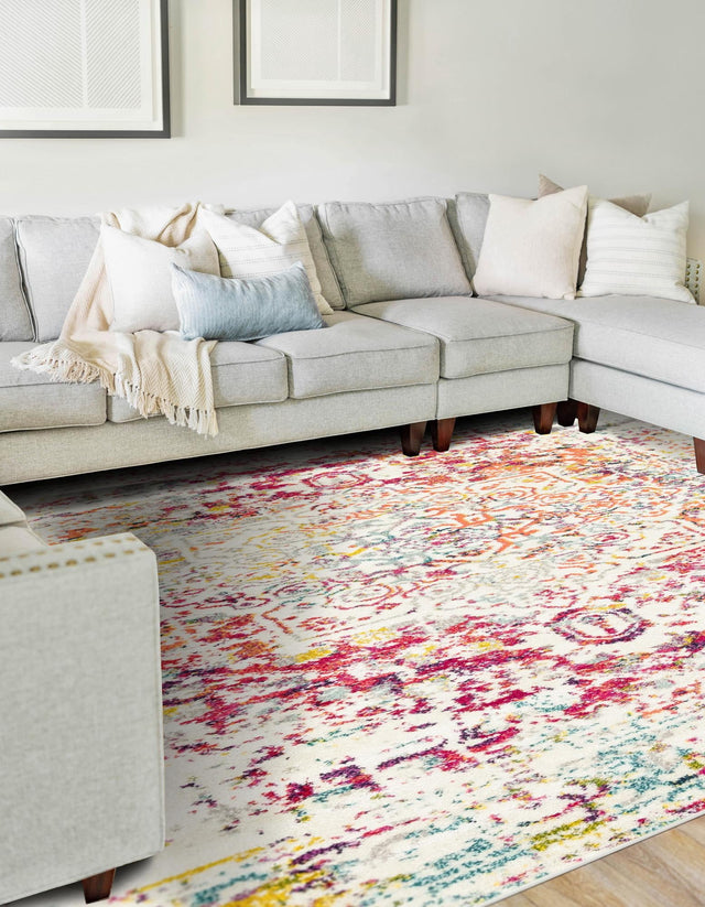 Light Multicolor 10' x 13' 1 Richmond Rectangle Area Rug Vintage Distressed Look Traditional Design Carpet for Unique Home Interior Design for Sale at Rug Engine