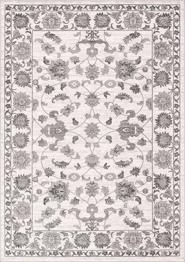 white Gray 9' 10 x 14' 1 Boston Rectangle Area Rug 55% Polypropylene & 45% Polyester Easy Clean Traditional Classical Carpet for Contemporary Living Dining Room Office Space for Sale at Rug Engine