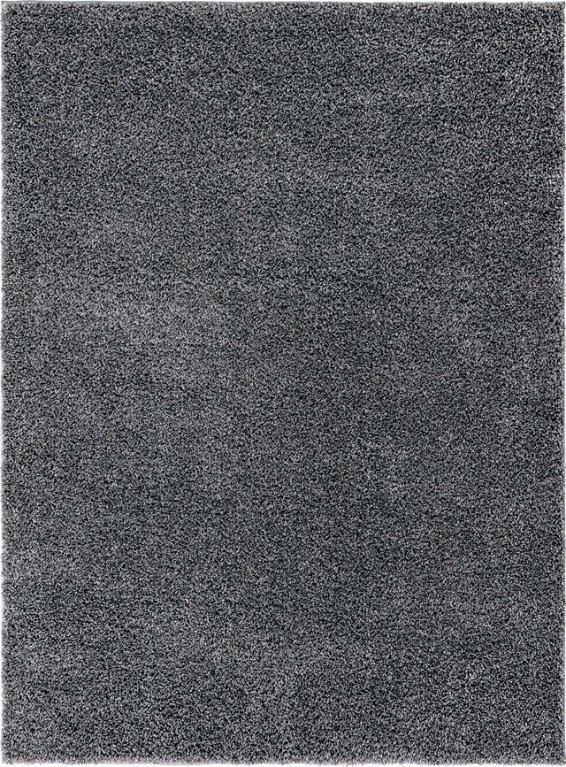 Pebble Gray 8' x 11' Soft Solid Shag Rectangle Area Rug Thick Soft Touch Fluffy & Plush Shaggy Pile 100% Polypropylene Minimalist Carpet for Modern Home Interiors for Sale at Rug Engine