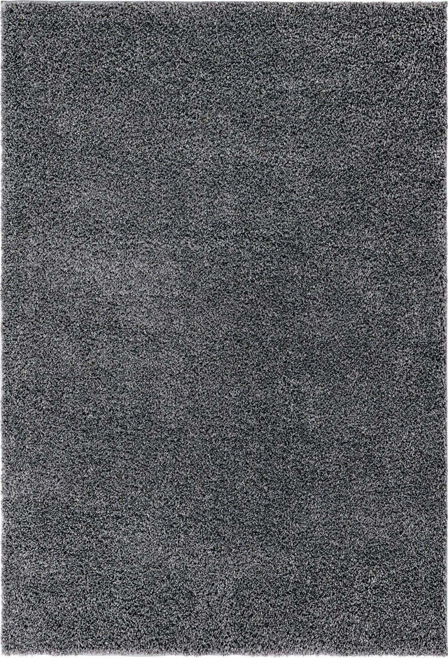 Pebble Gray 6' 1 x 9' Soft Solid Shag Rectangle Area Rug Thick Soft Touch Fluffy & Plush Shaggy Pile 100% Polypropylene Minimalist Carpet for Modern Home Interiors for Sale at Rug Engine