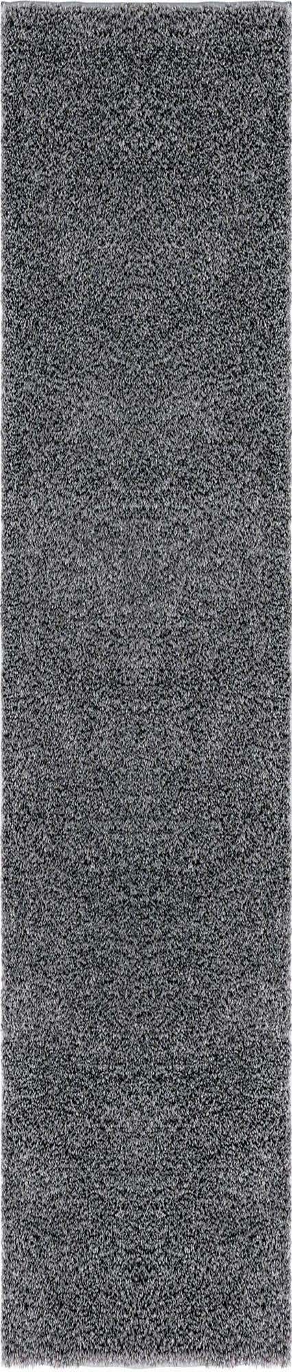 Pebble Gray 2' 7 x 13' 1 Soft Solid Shag Runner Area Rug Thick Soft Touch Fluffy & Plush Shaggy Pile 100% Polypropylene Minimalist Carpet for Modern Home Interiors for Sale at Rug Engine