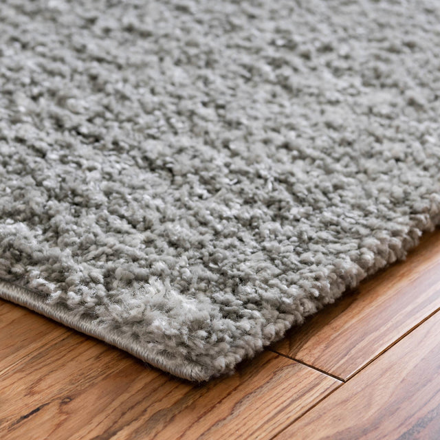 Cloud Gray 2' 7 x 10' Soft Solid Shag Runner Area Rug Thick Soft Touch Fluffy & Plush Shaggy Pile 100% Polypropylene Minimalist Carpet for Modern Home Interiors for Sale at Rug Engine