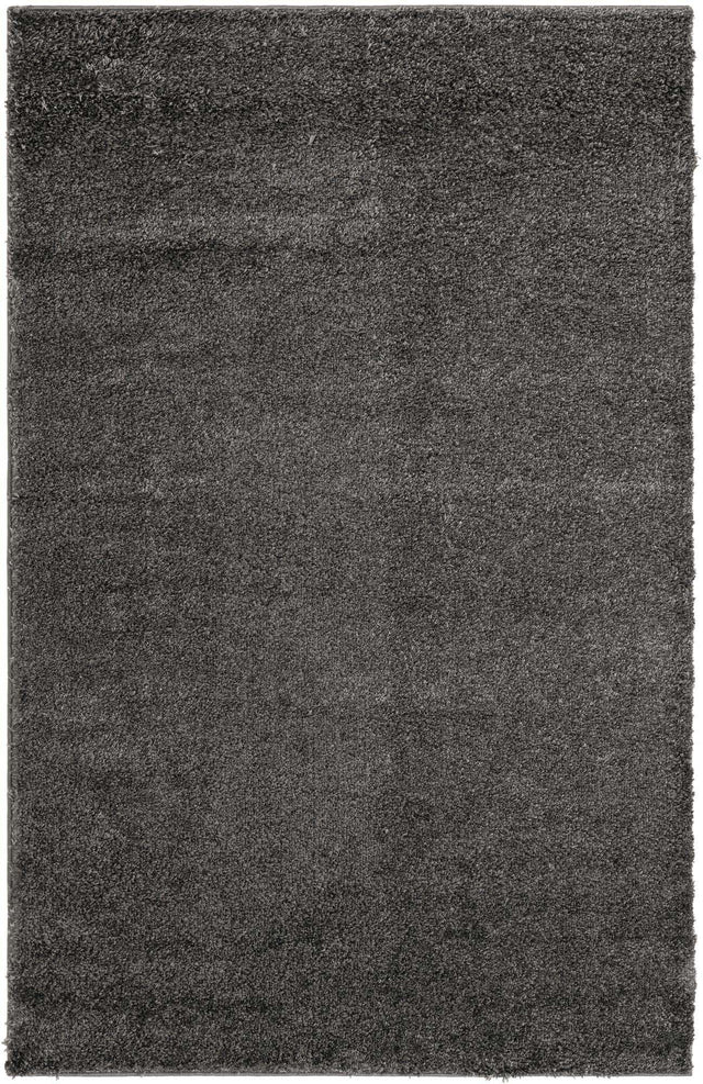 Smoke Gray 5' 3 x 8' Soft Solid Shag Rectangle Area Rug Thick Soft Touch Fluffy & Plush Shaggy Pile 100% Polypropylene Minimalist Carpet for Modern Home Interiors for Sale at Rug Engine