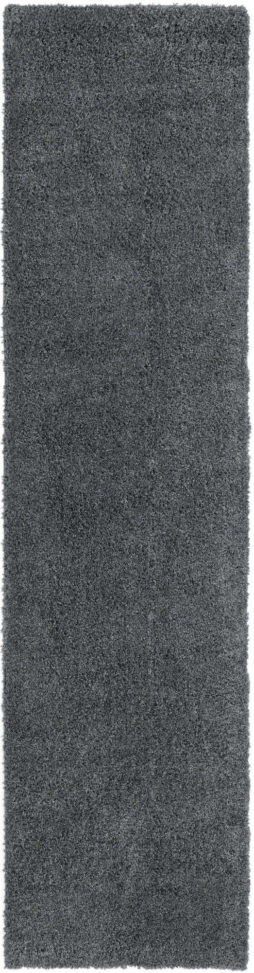 Smoke Gray 2' 7 x 10' Soft Solid Shag Runner Area Rug Thick Soft Touch Fluffy & Plush Shaggy Pile 100% Polypropylene Minimalist Carpet for Modern Home Interiors for Sale at Rug Engine