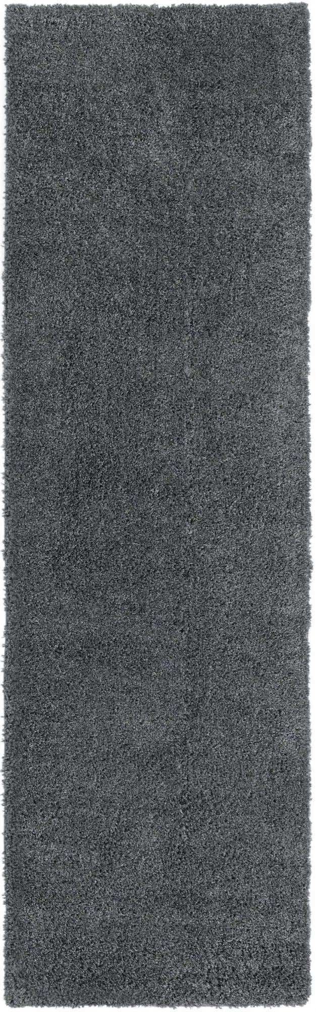 Smoke Gray 2' x 6' 9 Soft Solid Shag Runner Area Rug Thick Soft Touch Fluffy & Plush Shaggy Pile 100% Polypropylene Minimalist Carpet for Modern Home Interiors for Sale at Rug Engine