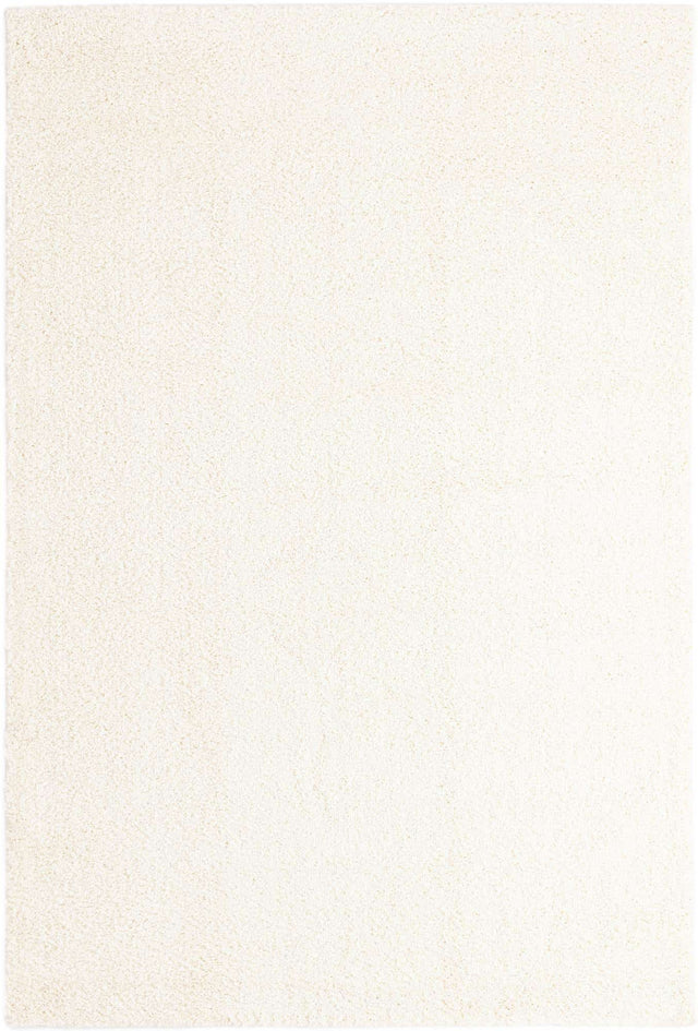 White 6' 1 x 9' Soft Solid Shag Rectangle Area Rug Thick Soft Touch Fluffy & Plush Shaggy Pile 100% Polypropylene Minimalist Carpet for Modern Home Interiors for Sale at Rug Engine