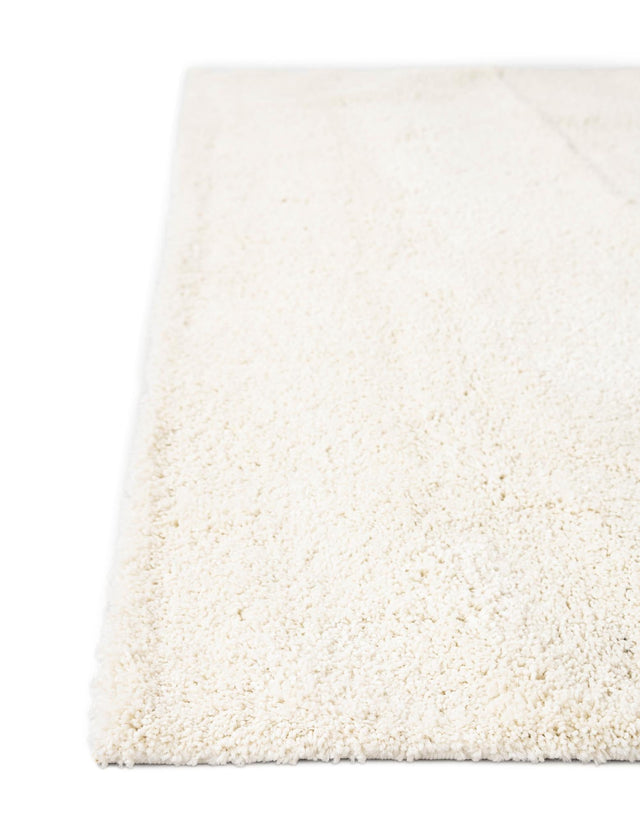White 8' x 8' Soft Solid Shag Square Area Rug Thick Soft Touch Fluffy & Plush Shaggy Pile 100% Polypropylene Minimalist Carpet for Modern Home Interiors for Sale at Rug Engine