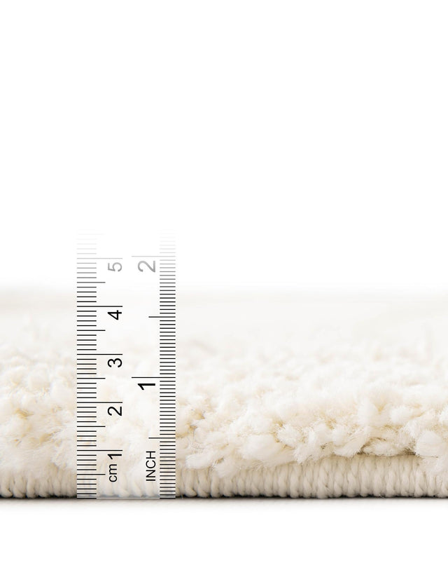 White 3' 3 x 3' 3 Soft Solid Shag Round Area Rug Thick Soft Touch Fluffy & Plush Shaggy Pile 100% Polypropylene Minimalist Carpet for Modern Home Interiors for Sale at Rug Engine