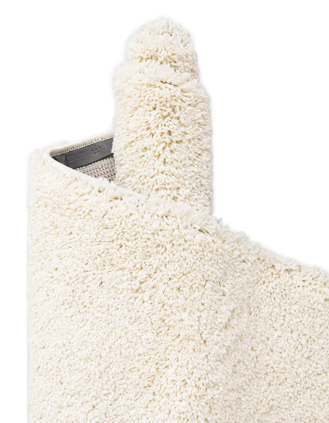 White 2' x 4' 1 Soft Solid Shag Runner Area Rug Thick Soft Touch Fluffy & Plush Shaggy Pile