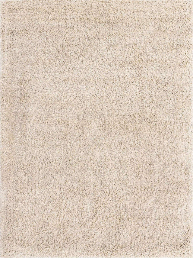 Oatmeal Beige 9' x 12' Soft Solid Shag Rectangle Area Rug Thick Soft Touch Fluffy & Plush Shaggy Pile 100% Polypropylene Minimalist Carpet for Modern Home Interiors for Sale at Rug Engine