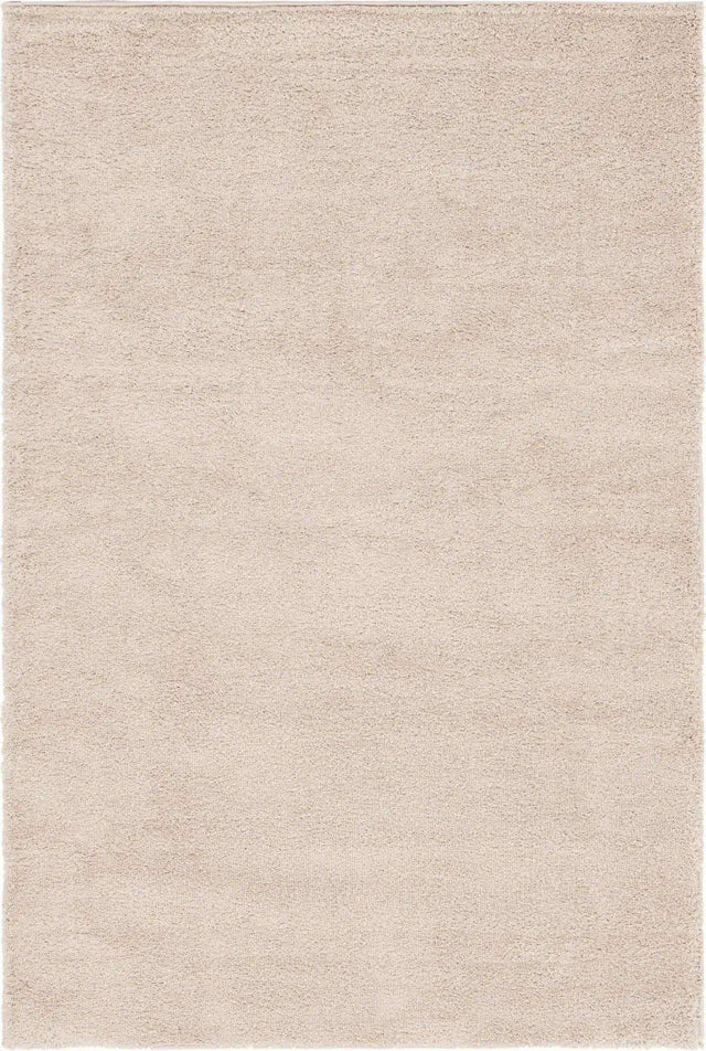 Oatmeal Beige 6' 1 x 9' Soft Solid Shag Rectangle Area Rug Thick Soft Touch Fluffy & Plush Shaggy Pile