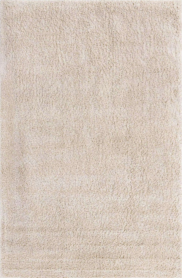 Oatmeal Beige 5' x 8' Soft Solid Shag Rectangle Area Rug Thick Soft Touch Fluffy & Plush Shaggy Pile 100% Polypropylene Minimalist Carpet for Modern Home Interiors for Sale at Rug Engine