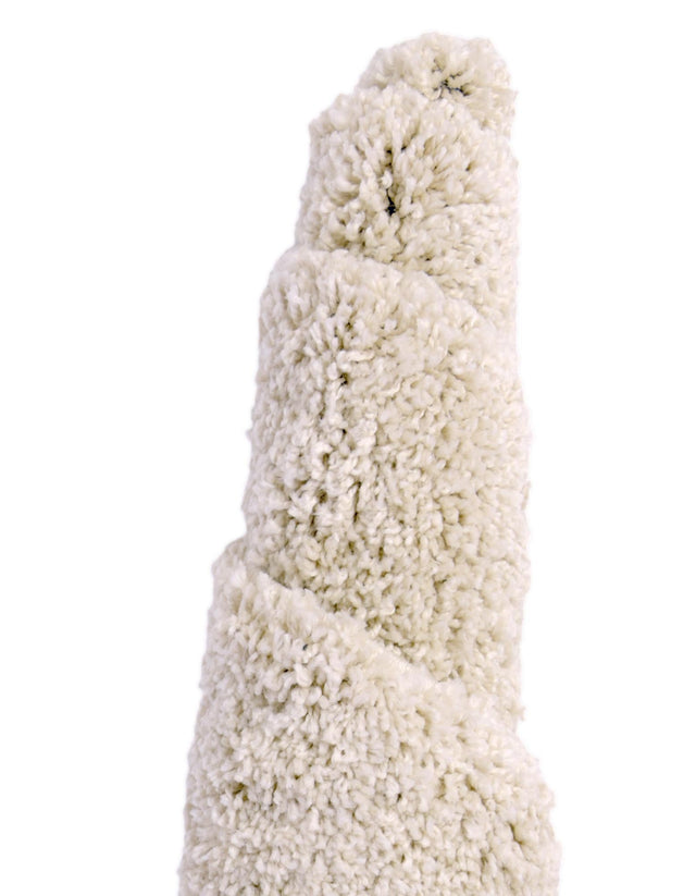 Oatmeal Beige 6' 1 x 6' 1 Soft Solid Shag Round Area Rug Thick Soft Touch Fluffy & Plush Shaggy Pile 100% Polypropylene Minimalist Carpet for Modern Home Interiors for Sale at Rug Engine