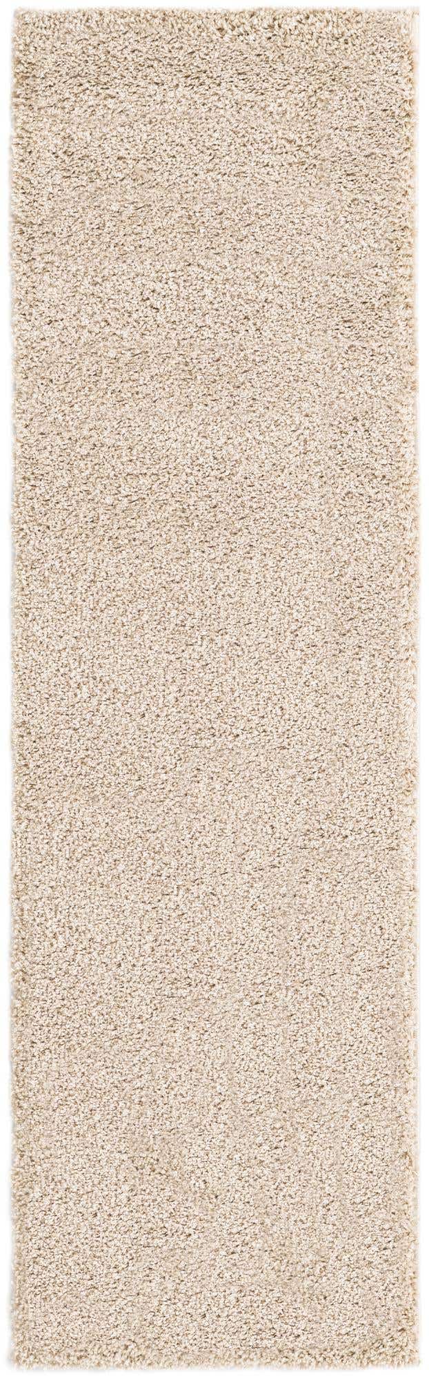 Oatmeal Beige 2' x 6' 7 Soft Solid Shag Runner Area Rug Thick Soft Touch Fluffy & Plush Shaggy Pile 100% Polypropylene Minimalist Carpet for Modern Home Interiors for Sale at Rug Engine