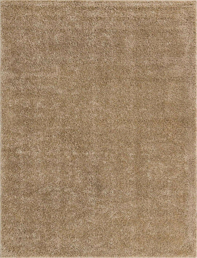 Khaki 9' 10 x 13' Soft Solid Shag Rectangle Area Rug Thick Soft Touch Fluffy & Plush Shaggy Pile 100% Polypropylene Minimalist Carpet for Modern Home Interiors for Sale at Rug Engine
