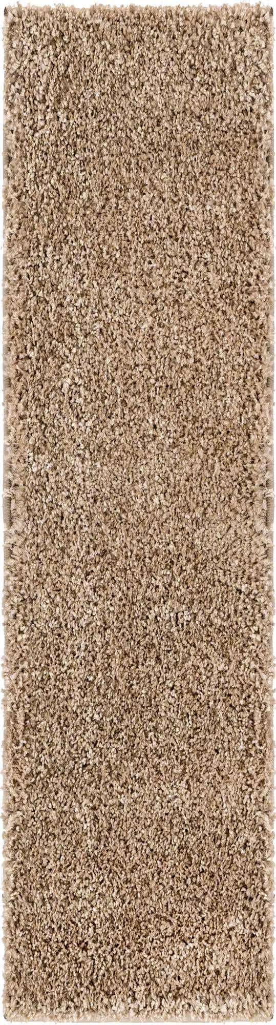 Khaki 2' 7 x 10' Soft Solid Shag Runner Area Rug Thick Soft Touch Fluffy & Plush Shaggy Pile 100% Polypropylene Minimalist Carpet for Modern Home Interiors for Sale at Rug Engine