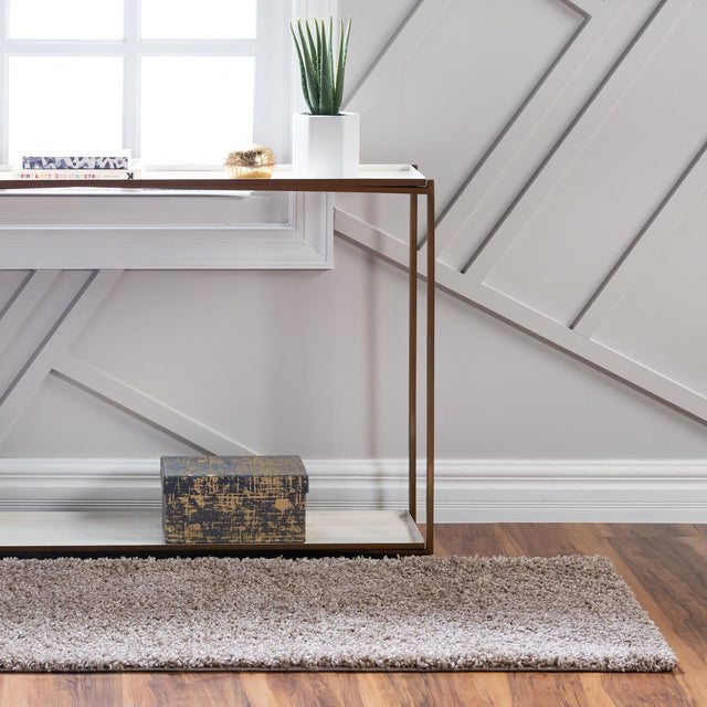 Khaki 2' 7 x 10' Soft Solid Shag Runner Area Rug Thick Soft Touch Fluffy & Plush Shaggy Pile 100% Polypropylene Minimalist Carpet for Modern Home Interiors for Sale at Rug Engine