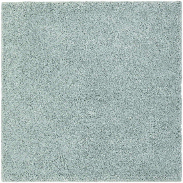 Sage Green 5' 1 x 5' 1 Soft Solid Shag Square Area Rug Thick Soft Touch Fluffy & Plush Shaggy Pile 100% Polypropylene Minimalist Carpet for Modern Home Interiors for Sale at Rug Engine