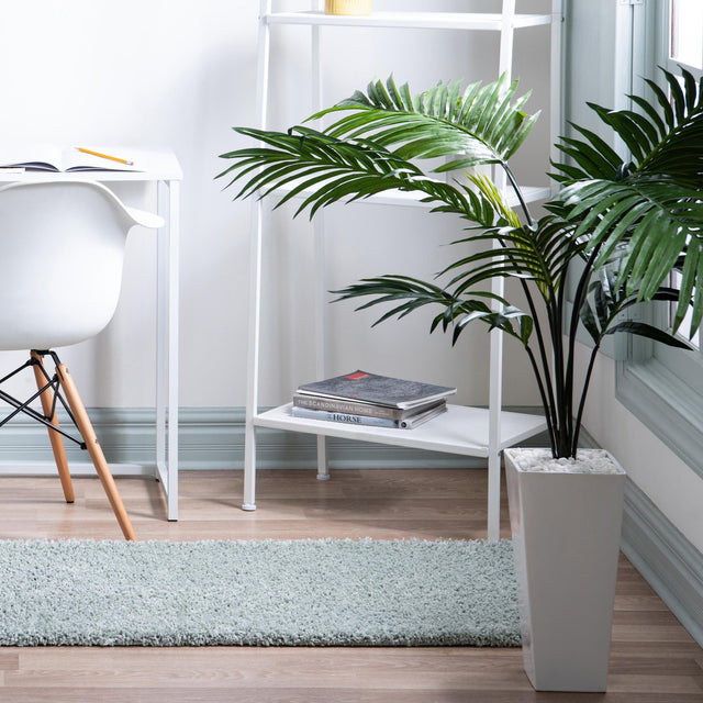 Sage Green 2' 7 x 13' 1 Soft Solid Shag Runner Area Rug Thick Soft Touch Fluffy & Plush Shaggy Pile 100% Polypropylene Minimalist Carpet for Modern Home Interiors for Sale at Rug Engine