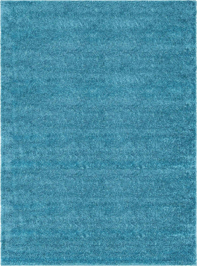 Turquoise 8' x 11' Soft Solid Shag Rectangle Area Rug Thick Soft Touch Fluffy & Plush Shaggy Pile 100% Polypropylene Minimalist Carpet for Modern Home Interiors for Sale at Rug Engine