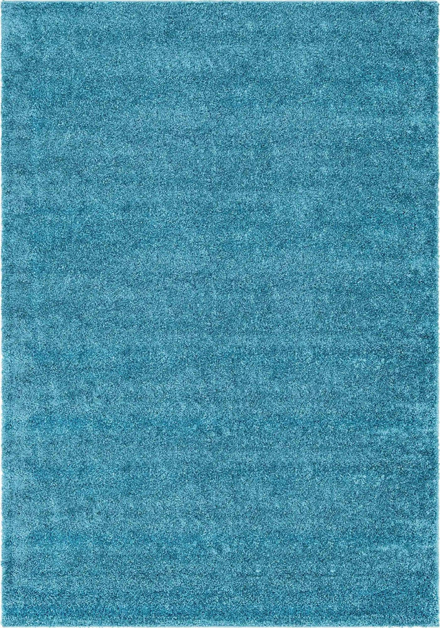 Turquoise 7' 1 x 10' Soft Solid Shag Rectangle Area Rug Thick Soft Touch Fluffy & Plush Shaggy Pile 100% Polypropylene Minimalist Carpet for Modern Home Interiors for Sale at Rug Engine
