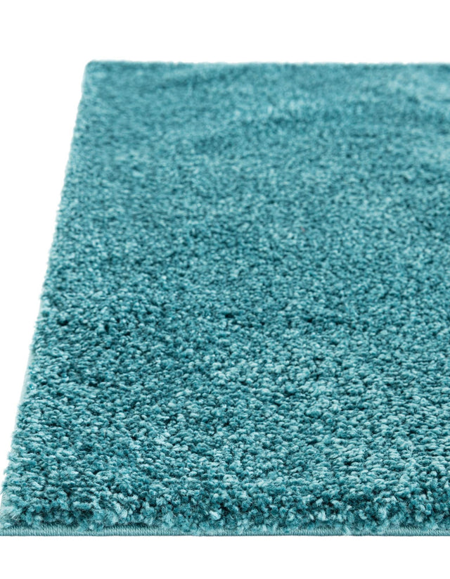 Turquoise 6' 1 x 9' Soft Solid Shag Rectangle Area Rug Thick Soft Touch Fluffy & Plush Shaggy Pile 100% Polypropylene Minimalist Carpet for Modern Home Interiors for Sale at Rug Engine