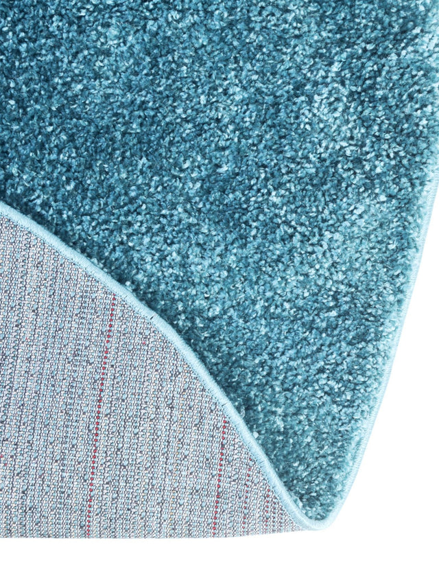 Turquoise 4' 1 x 4' 1 Soft Solid Shag Round Area Rug Thick Soft Touch Fluffy & Plush Shaggy Pile