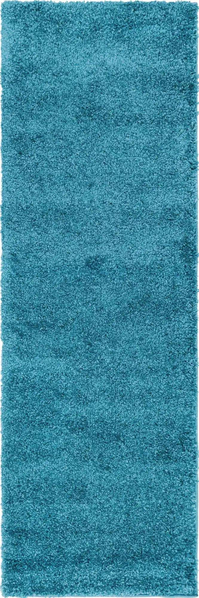 Turquoise 2' x 6' 9 Soft Solid Shag Runner Area Rug Thick Soft Touch Fluffy & Plush Shaggy Pile 100% Polypropylene Minimalist Carpet for Modern Home Interiors for Sale at Rug Engine