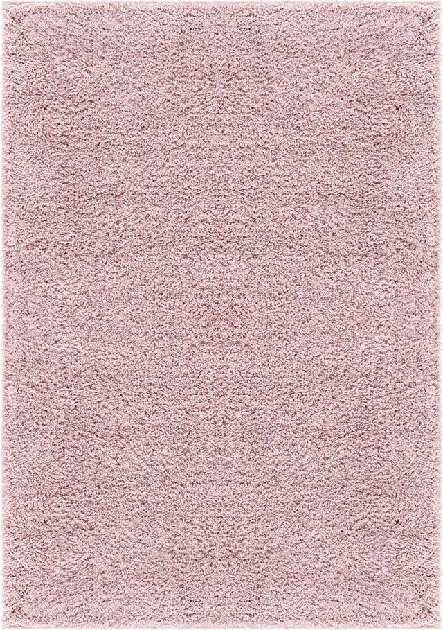 Pink 6' 1 x 9' Soft Solid Shag Rectangle Area Rug Thick Soft Touch Fluffy & Plush Shaggy Pile 100% Polypropylene Minimalist Carpet for Modern Home Interiors for Sale at Rug Engine