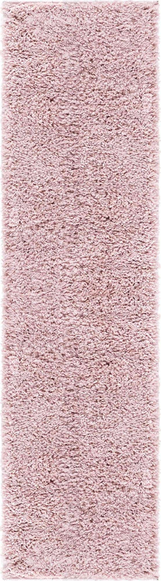 Pink 2' 7 x 10' Soft Solid Shag Runner Area Rug Thick Soft Touch Fluffy & Plush Shaggy Pile 100% Polypropylene Minimalist Carpet for Modern Home Interiors for Sale at Rug Engine