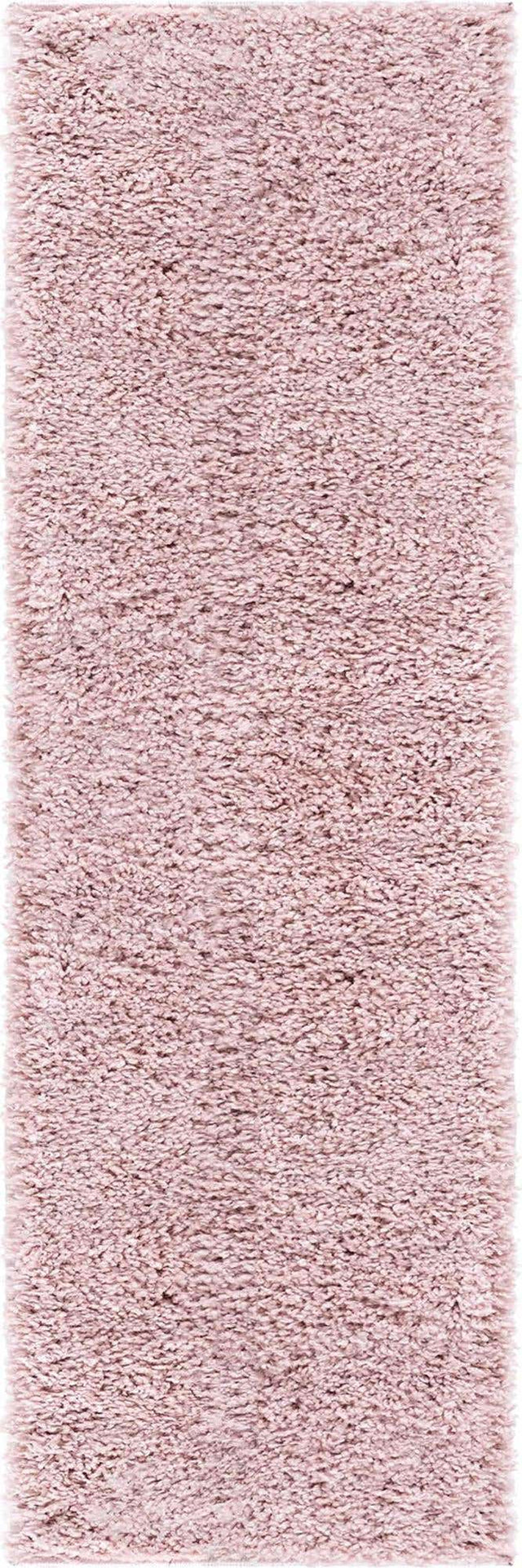 Pink 2' x 6' 9 Soft Solid Shag Runner Area Rug Thick Soft Touch Fluffy & Plush Shaggy Pile 100% Polypropylene Minimalist Carpet for Modern Home Interiors for Sale at Rug Engine