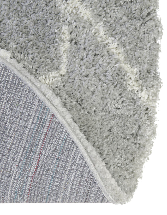 Cloud Gray 5' 3 x 5' 3 Soft Touch Shag Round Area Rug Thick Soft Touch Fluffy & Plush Shaggy Pile 100% Polypropylene Unique Carpet for Modern Home Interiors for Sale at Rug Engine
