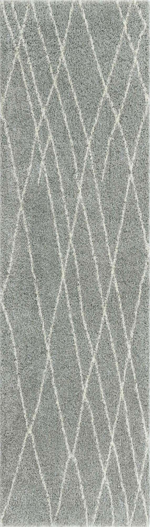 Cloud Gray 2' 7 x 10' Soft Touch Shag Runner Area Rug Thick Soft Touch Fluffy & Plush Shaggy Pile 100% Polypropylene Unique Carpet for Modern Home Interiors for Sale at Rug Engine