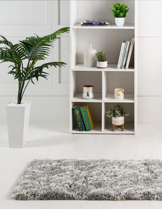 Cloud Gray 2' x 6' 7 Soft Touch Shag Runner Area Rug Thick Soft Touch Fluffy & Plush Shaggy Pile 100% Polypropylene Unique Carpet for Modern Home Interiors for Sale at Rug Engine