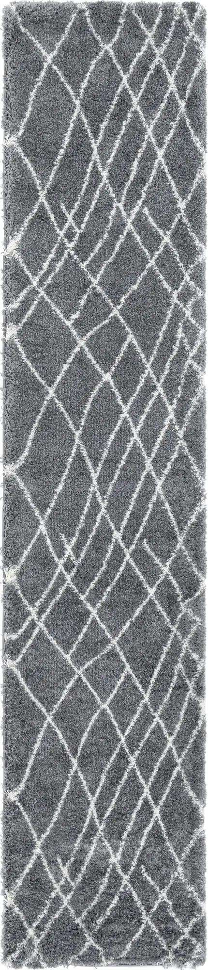 Pebble Gray 2' 7 x 13' 1 Soft Touch Shag Runner Area Rug Thick Soft Touch Fluffy & Plush Shaggy Pile 100% Polypropylene Unique Carpet for Modern Home Interiors for Sale at Rug Engine