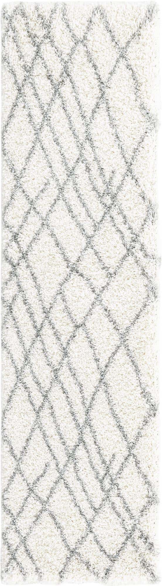 Ivory 2' 7 x 10' Soft Touch Shag Runner Area Rug Thick Soft Touch Fluffy & Plush Shaggy Pile 100% Polypropylene Unique Carpet for Modern Home Interiors for Sale at Rug Engine