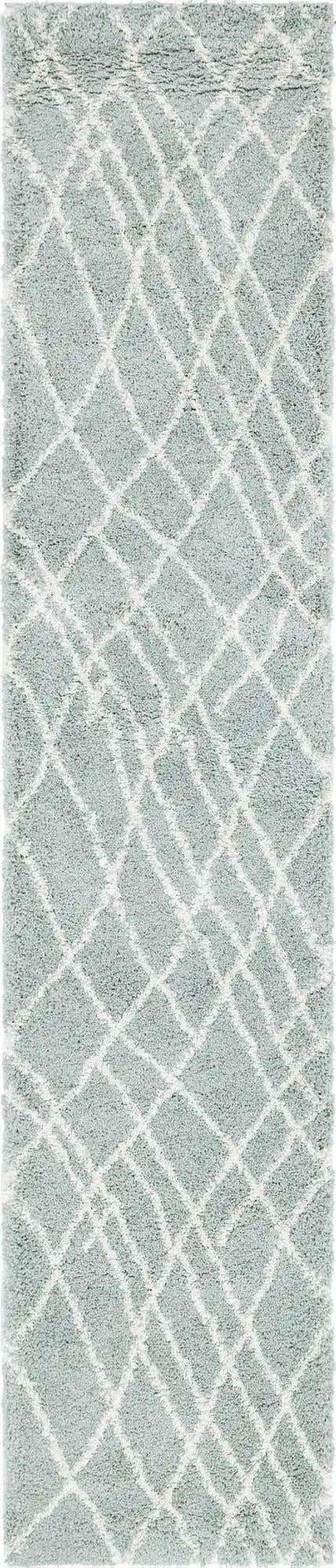 Sage Green 2' 7 x 13' 1 Soft Touch Shag Runner Area Rug Thick Soft Touch Fluffy & Plush Shaggy Pile 100% Polypropylene Unique Carpet for Modern Home Interiors for Sale at Rug Engine