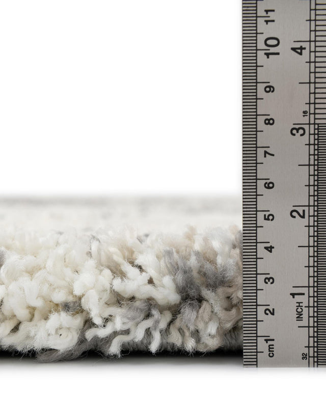 Pebble Gray 6' 1 x 6' 1 Soft Touch Shag Round Area Rug Thick Soft Touch Fluffy & Plush Shaggy Pile 100% Polypropylene Unique Carpet for Modern Home Interiors for Sale at Rug Engine