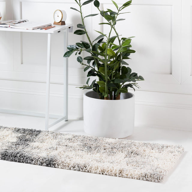 Pebble Gray 2' 7 x 10' Soft Touch Shag Runner Area Rug Thick Soft Touch Fluffy & Plush Shaggy Pile 100% Polypropylene Unique Carpet for Modern Home Interiors for Sale at Rug Engine