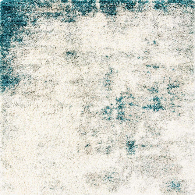 Sage Green 7' 10 x 7' 10 Soft Touch Shag Square Area Rug Thick Soft Touch Fluffy & Plush Shaggy Pile