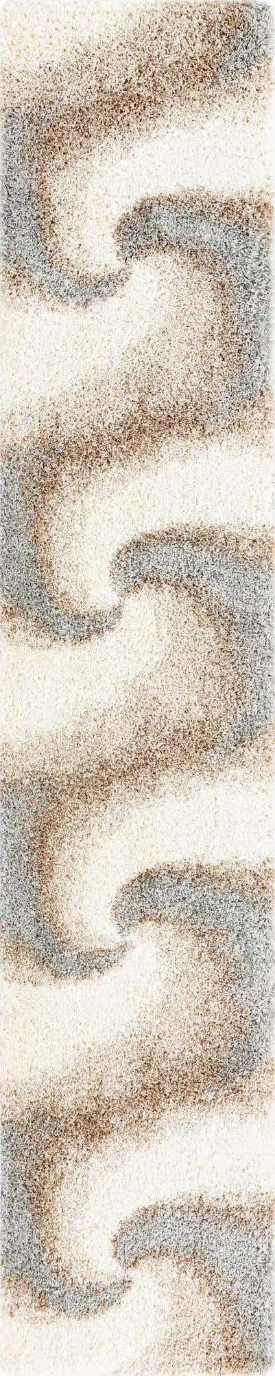 Khaki 2' 7 x 13' 1 Soft Touch Shag Runner Area Rug Thick Soft Touch Fluffy & Plush Shaggy Pile 100% Polypropylene Unique Carpet for Modern Home Interiors for Sale at Rug Engine