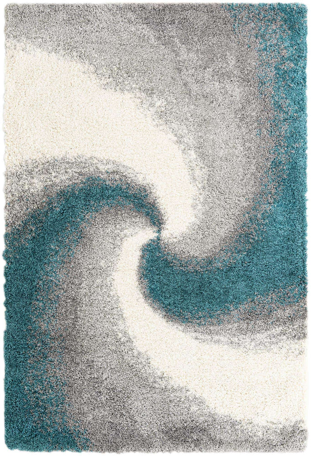 Turquoise 6' 1 x 9' Soft Touch Shag Rectangle Area Rug Thick Soft Touch Fluffy & Plush Shaggy Pile 100% Polypropylene Unique Carpet for Modern Home Interiors for Sale at Rug Engine