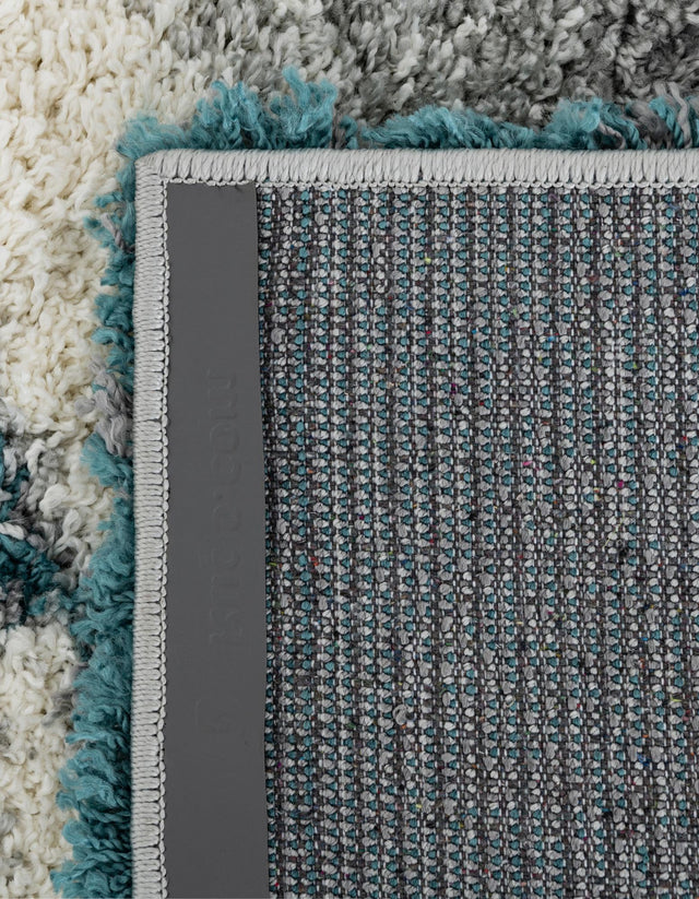 Turquoise 3' 3 x 5' 3 Soft Touch Shag Rectangle Area Rug Thick Soft Touch Fluffy & Plush Shaggy Pile