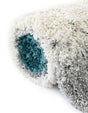 Turquoise 7' 10 x 7' 10 Soft Touch Shag Round Area Rug Thick Soft Touch Fluffy & Plush Shaggy Pile
